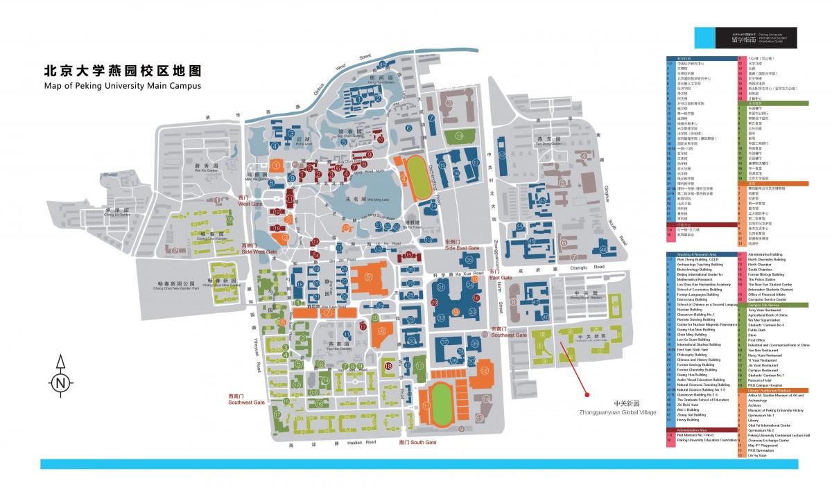 Peking university campus χάρτης