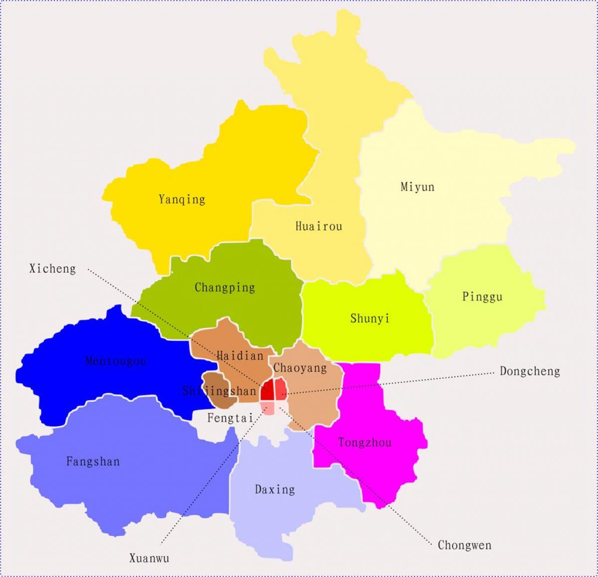 Πεκίνο, Κίνα εμφάνιση χάρτη
