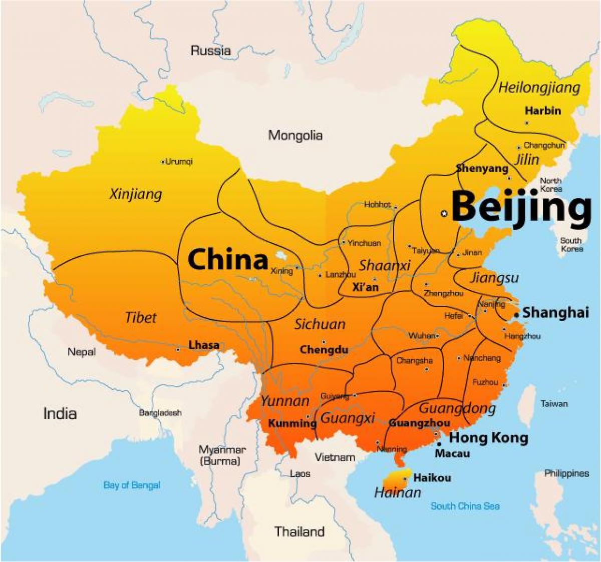 Το πεκίνο στο χάρτη