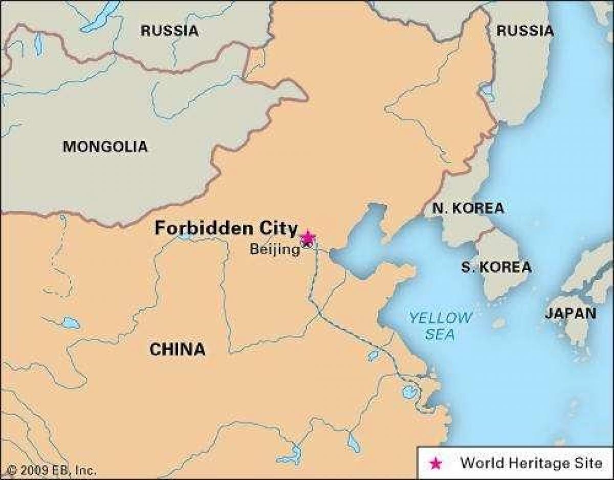 απαγορευμένη πόλη, Κίνα εμφάνιση χάρτη