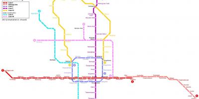 Χάρτης του Πεκίνου υπόγεια πόλη