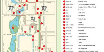 Χάρτης του Πεκίνου hutong