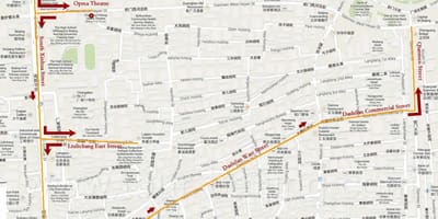 Χάρτης της Beijing walking tour 